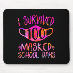 Tapis De Souris J'ai survécu à 100 journées scolaires masquées Étu