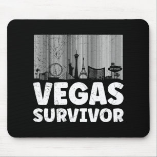 Tapis De Souris J'ai survécu à mon voyage à Las Vegas 