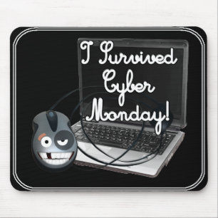 Tapis De Souris J'ai survécu au Cyber Lundi