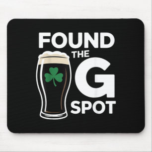 Tapis De Souris J'ai trouvé le point G drôle de la Saint-Patrick