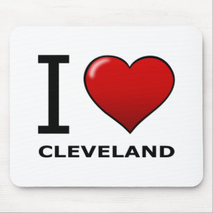 TAPIS DE SOURIS J'AIME CLEVELAND, OH - OHIO
