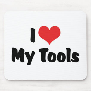 Tapis De Souris J'aime cœur Mes Outils - Bricoleur Artisan Constru