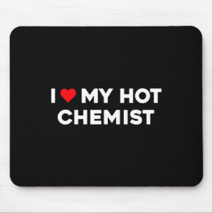 Tapis De Souris J'aime (coeur) Mon Couple de Chimiste Chaud de la