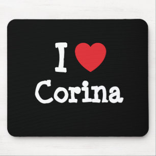 Tapis De Souris J'aime Corina coeur T-shirt