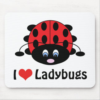 Tapis De Souris J'aime des coccinelles Mousepad