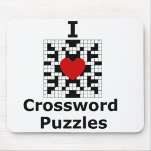 Tapis De Souris J'aime des jeux de mots croisé
