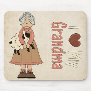Tapis De Souris J'aime grand-mère Mousepad