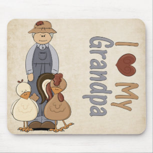 Tapis De Souris J'aime grand-père Mousepad