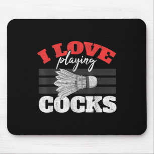 Tapis De Souris J'Aime Jouer S Shuttle Birdie Badminton