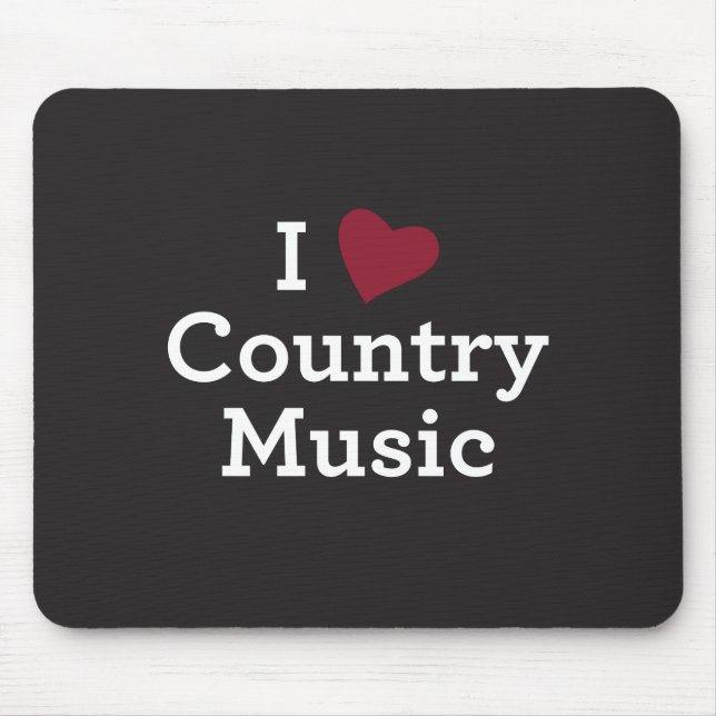 Tapis De Souris J'aime la musique country (Devant)