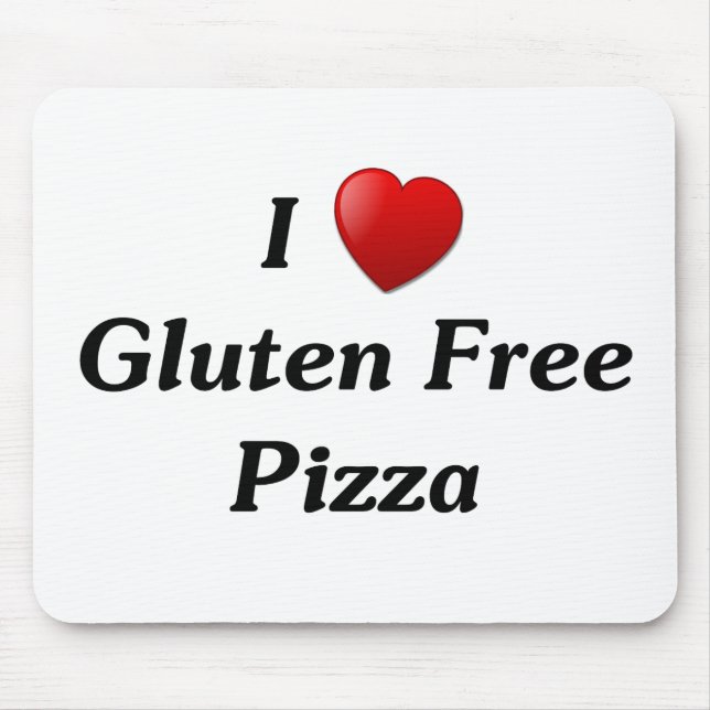 Tapis De Souris J'aime la pizza libre de gluten (Devant)