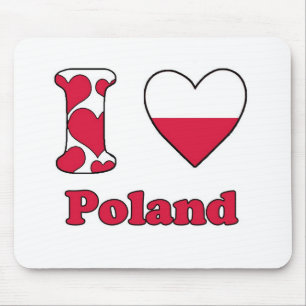 Tapis De Souris J'aime la Pologne