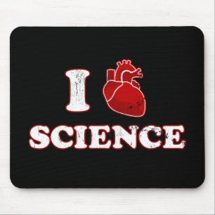Tapis De Souris j'aime la science/anatomie de coeur de la
