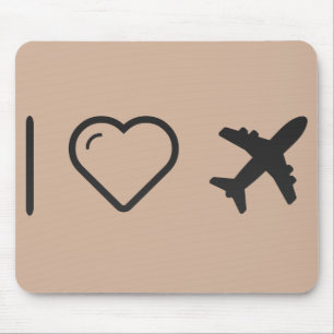 Tapis De Souris J'aime l'aviation