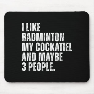 Tapis De Souris J'aime le badminton Mon perroquet Atiel drôle amat