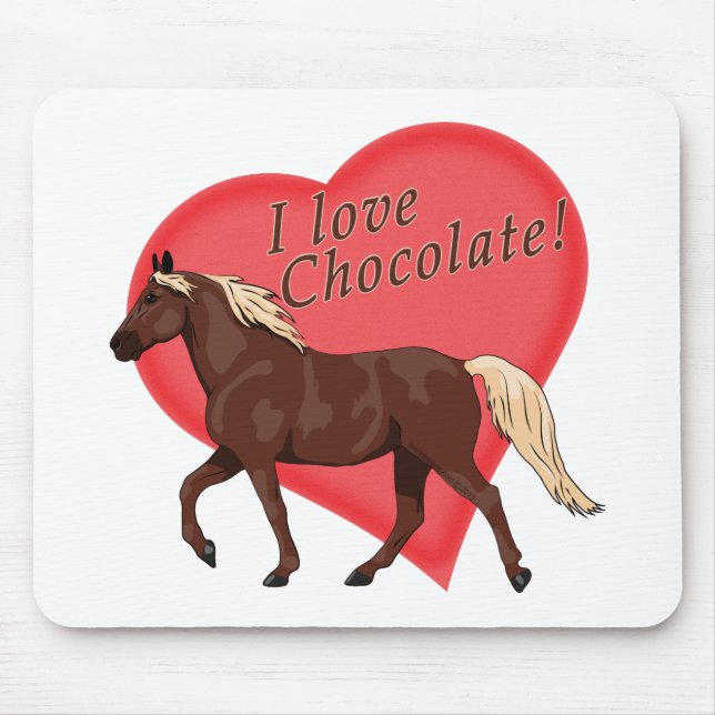 Tapis De Souris J'Aime Le Chocolat Rocky Mountain Horse (Devant)