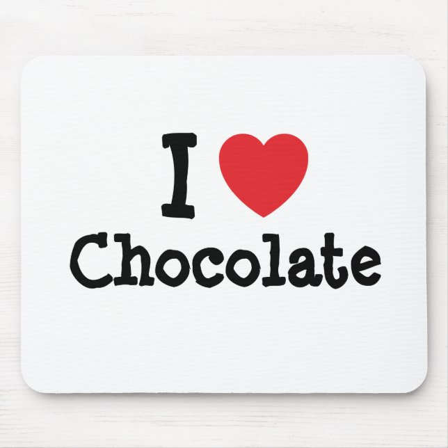 Tapis De Souris J'aime le coeur chocolaté T-Shirt (Devant)