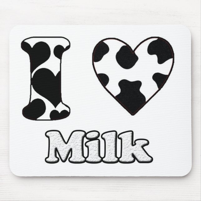 Tapis De Souris J'aime le lait (Devant)