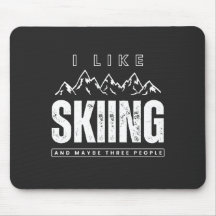 j'aime le ski et trois personnes