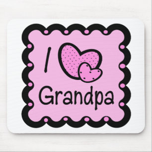 Tapis De Souris J'aime le T-shirt mignon de grand-papa