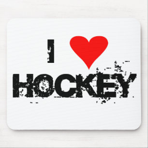 Tapis De Souris J'aime le T-shirts et les cadeaux d'hockey