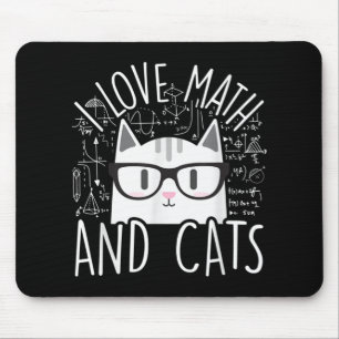 Tapis De Souris J'Aime Les Maths Et Les Chats Cute Kitty Chat