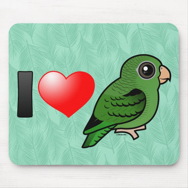 Tapis De Souris J'aime Linnies vert (Devant)