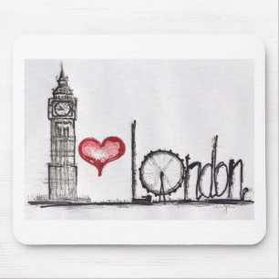 Tapis De Souris J'aime Londres
