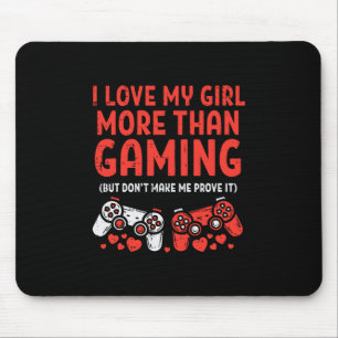Tapis De Souris J'aime ma fille Gaming Hommes Saint-Valentin Gamer