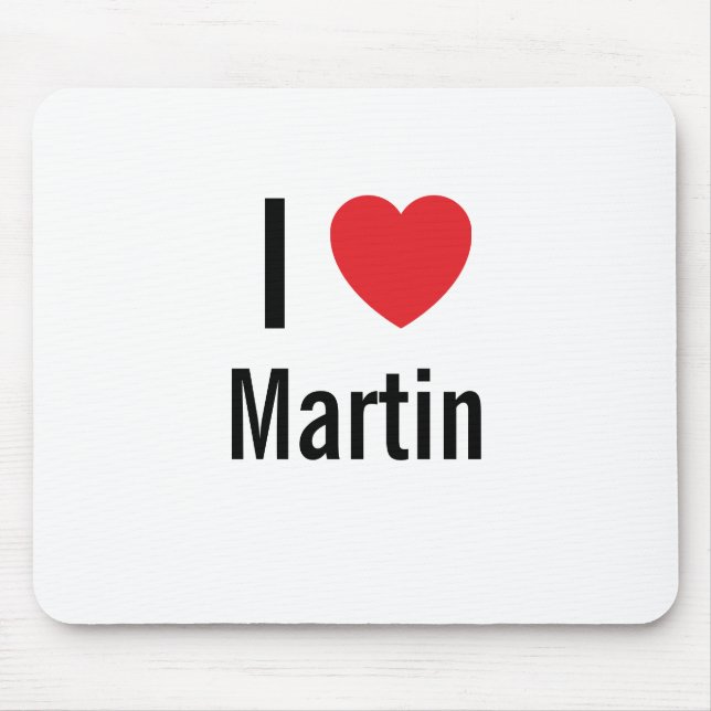 Tapis De Souris J'aime Martin (Devant)
