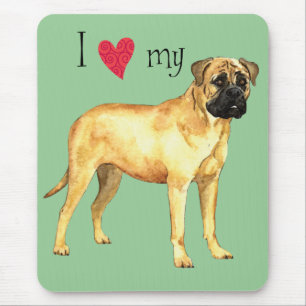 Tapis De Souris J'aime mon Bullmastiff