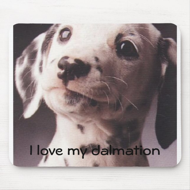 Tapis De Souris J'aime mon dalmation (Devant)