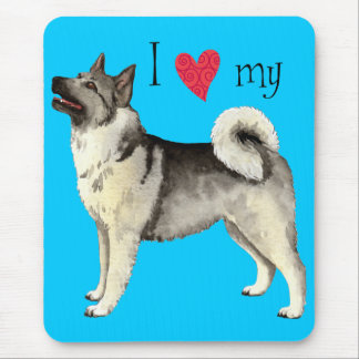 Tapis De Souris J'aime mon Elkhound norvégien