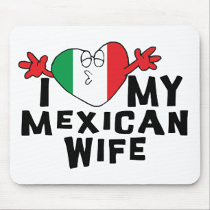 Tapis De Souris J'aime mon épouse mexicaine