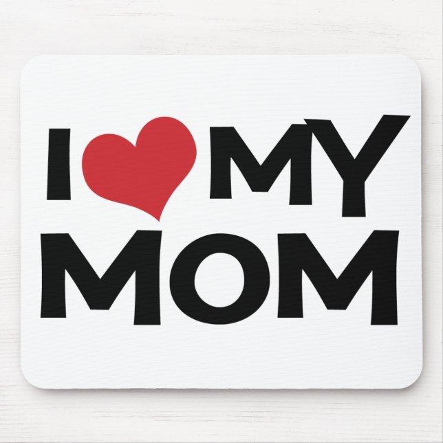 Tapis De Souris J'aime mon jour de mère de maman Mousepad (Devant)