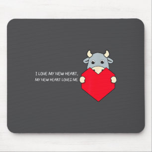 Tapis De Souris J'aime mon nouveau cœur m'aime Sensibilisation à l