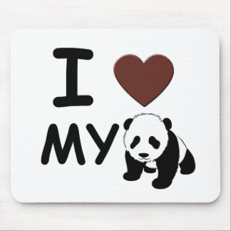 Tapis De Souris J'aime mon panda