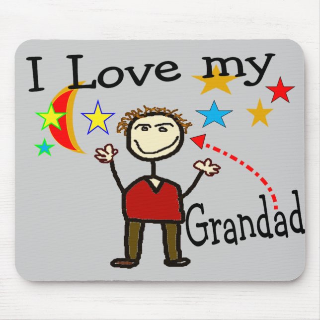 Tapis De Souris J'aime mon papa grand (Devant)