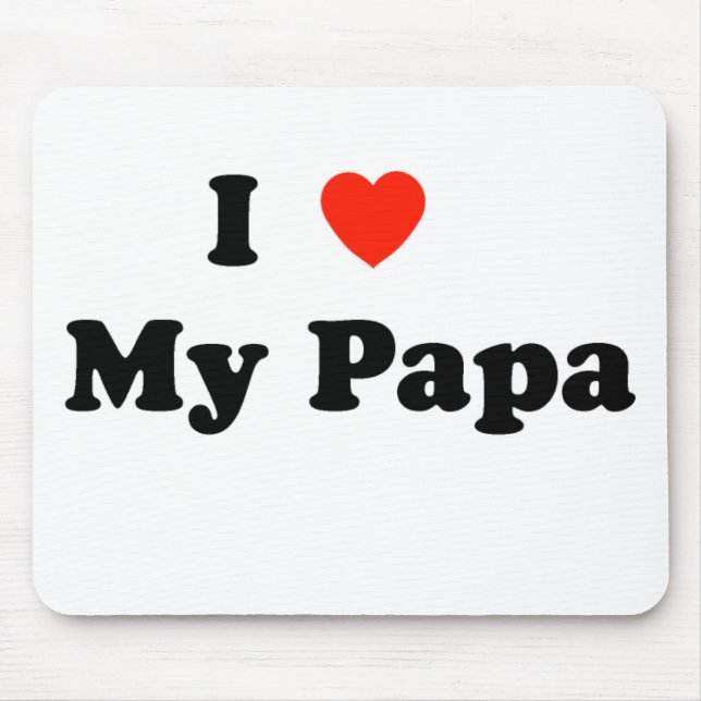 Tapis De Souris J'aime mon papa Mousepad (Devant)