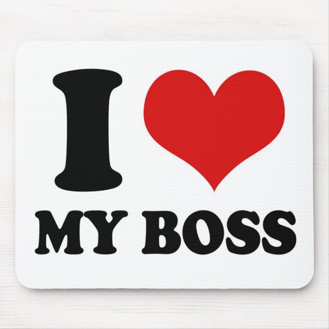 Tapis De Souris J'AIME MON PATRON - mousepad (Devant)