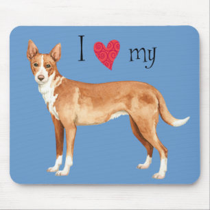 Tapis De Souris J'aime mon Podengo portugais