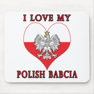Tapis De Souris J'Aime Mon Polonais Babcia