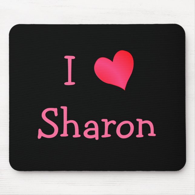 Tapis De Souris J'aime Sharon (Devant)