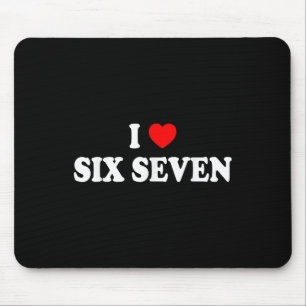 Tapis De Souris J'aime Six Sept Je Cœur 67 Drôle Mème 