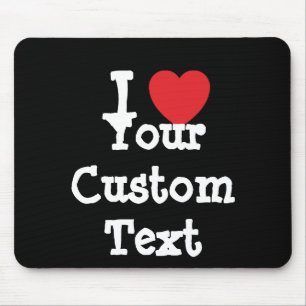 Tapis De Souris J'aime ton coeur de texte personnalisé T-shirt