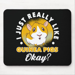 Tapis De Souris J'Aime Vraiment Les Chiens De Guinée Cavy Roddent