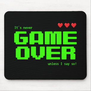 Tapis De Souris "Jamais JOUER" geek informatique rétro des année
