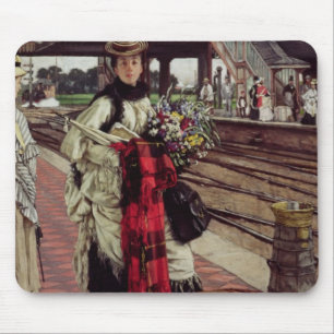 Tapis De Souris James Tissot   attendant à la station