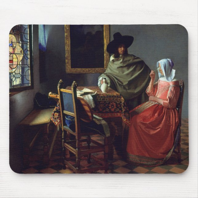 Tapis De Souris Jan Vermeer - Le Verre du Vin (Devant)