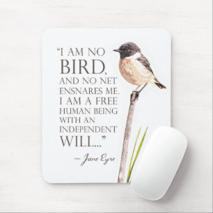 Tapis De Souris Jane Eyre - I Am No Bird - Brown Bird